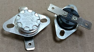 Термодатчик (термостат, терморегулятор) 120 град. KSD302 250V 16A Термодатчик (термостат, терморегулятор) 120 град. KSD302 250V 16A