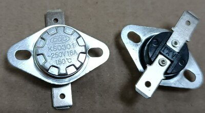 Термодатчик (термостат, терморегулятор) 160 град. KSD301 250V 16A Термодатчик (термостат, терморегулятор) 160 град. KSD301 250V 16A